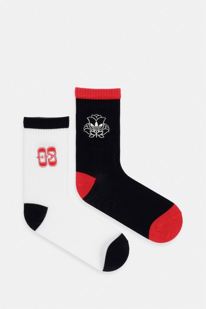 Κάλτσες adidas Originals 2-pack ψηλές κάλτσες μαύρο KE0844