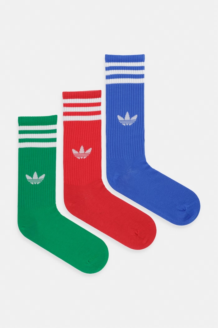 Ponožky adidas Originals 3-pak dlhé ponožky modrá KT1689