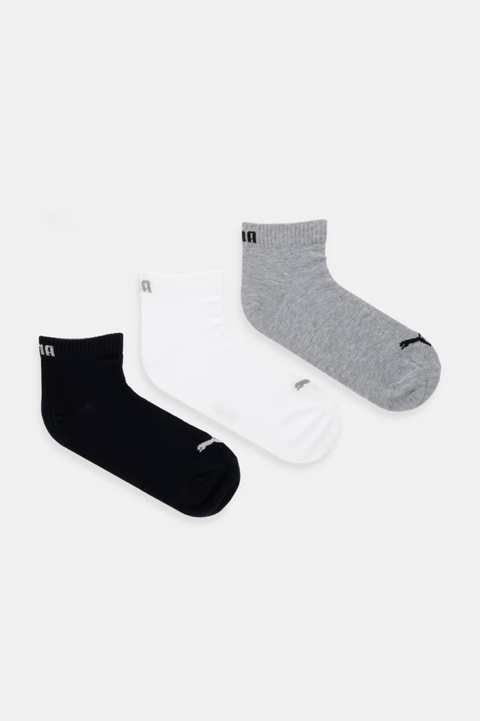 Ponožky Puma QUARTER PLAIN 3-pak dlhé ponožky sivá 938589