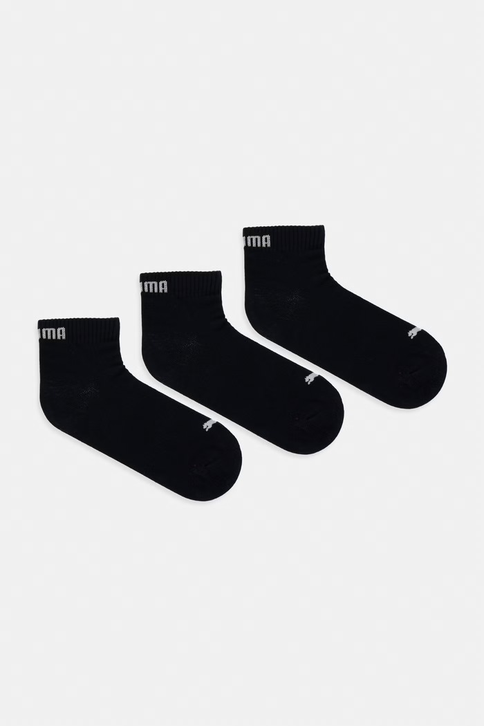 Ponožky Puma QUARTER PLAIN 3-pak dlhé ponožky čierna 938589