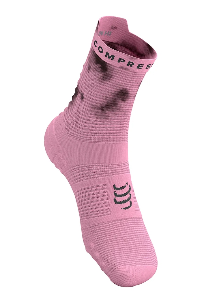 Oblečenie Compressport PRO RACING SOCKS V4.0 RUN HIGH SQTU1351 ružová