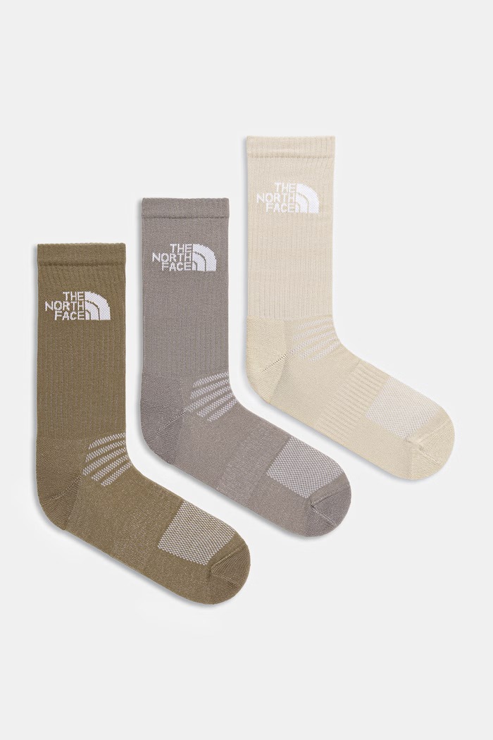 Čarape The North Face 3-pack natpis siva NF0A882HN6T1