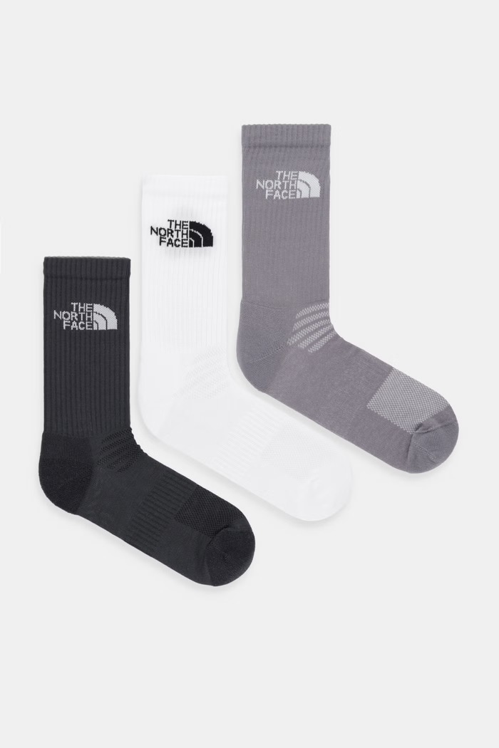 Ponožky The North Face MULTI SPORT 3-pak jemný vzor biela NF0A8GB8NFO1