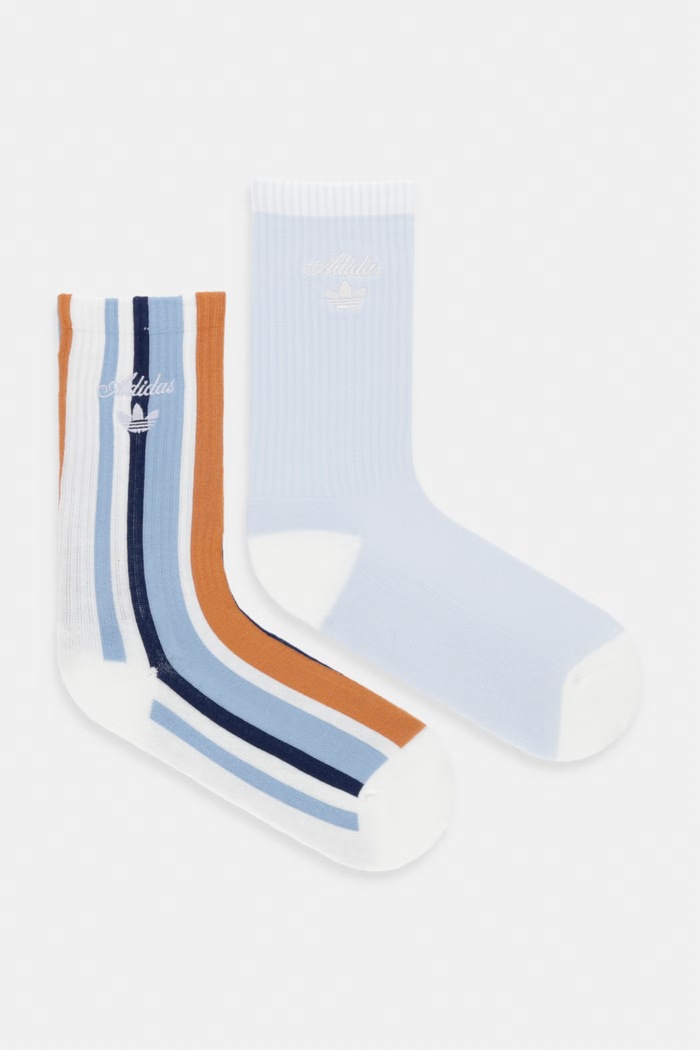 adidas Originals ponožky s bavlnou 2-pak modrá KX5282