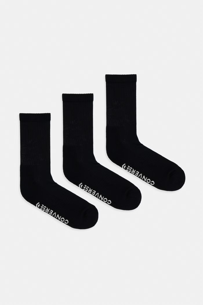 Converse ponožky 3-pak čierna MC0711