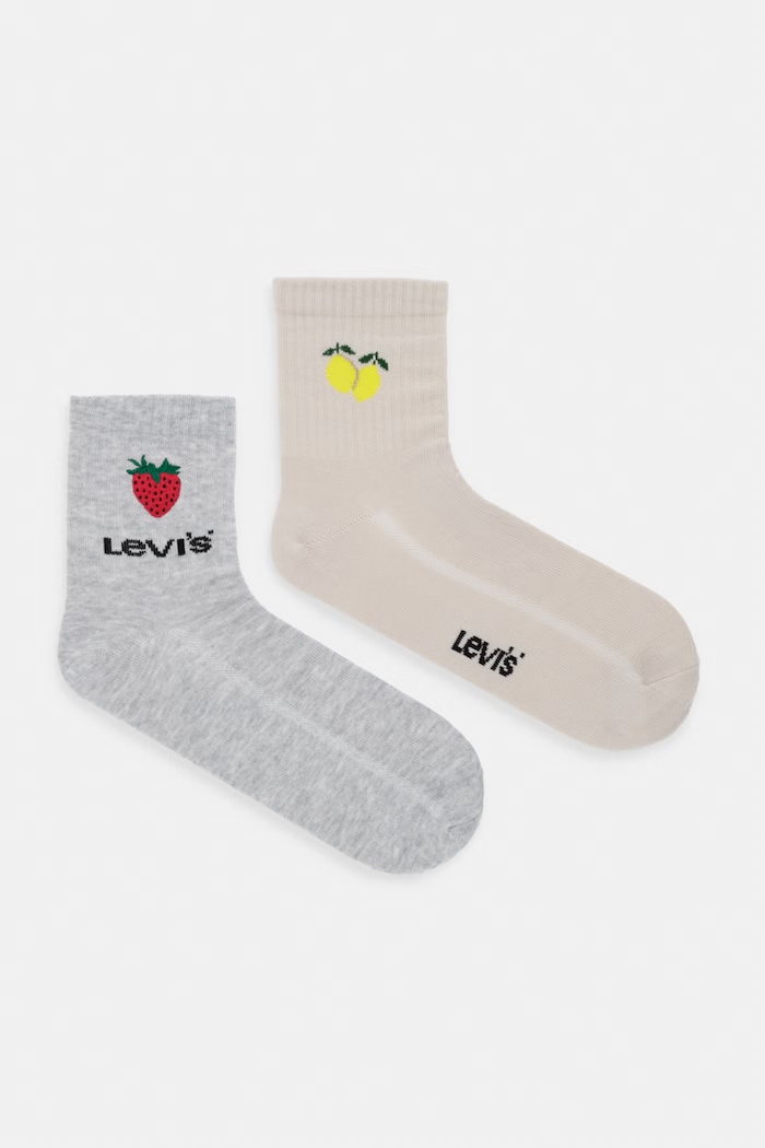 Levi's Κάλτσες με βαμβάκι 2-pack μπεζ 37157.1339