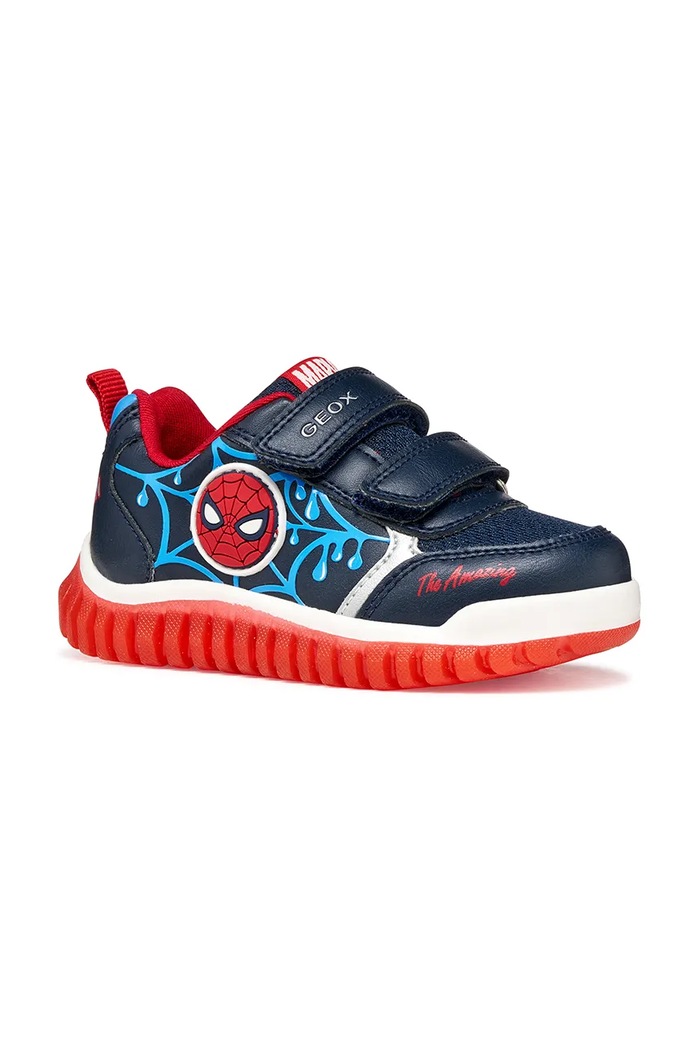 Detské tenisky Geox LIGHTYLOO x Spiderman imitácia kože tmavomodrá B655ZC.0BC14.20.27