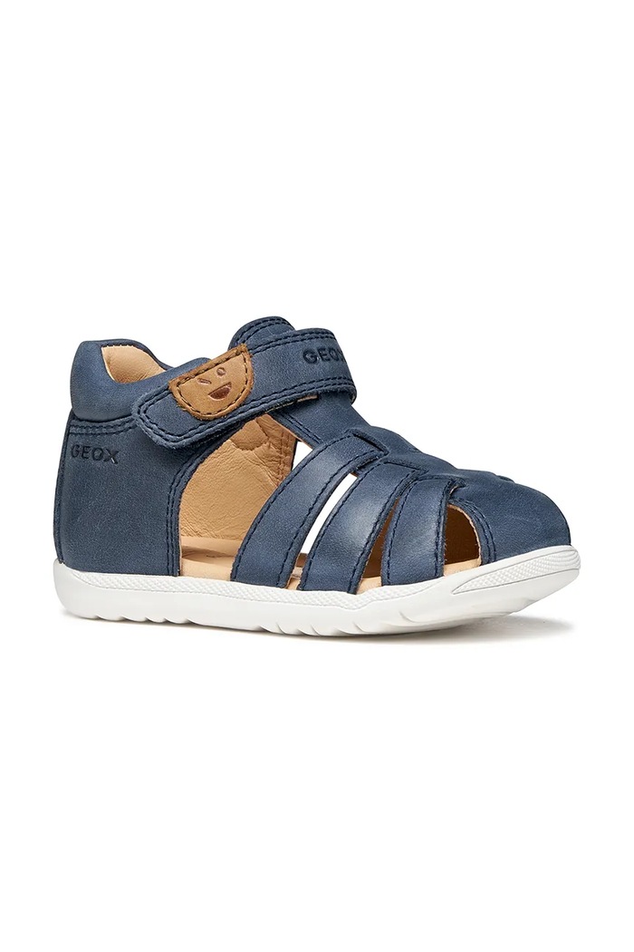Geox detské kožené sandále SANDAL MACCHIA tmavomodrá B254VA.000CL.18.26