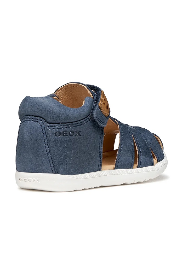 Chlapec Geox detské kožené sandále SANDAL MACCHIA B254VA.000CL.18.26 tmavomodrá