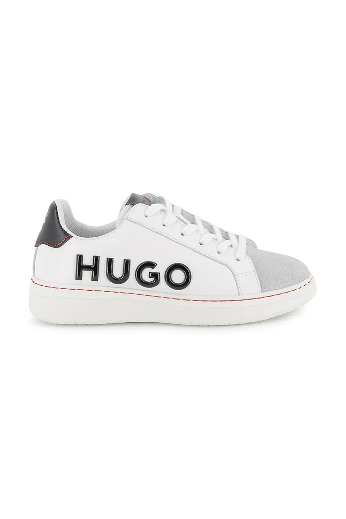 Detské kožené tenisky HUGO G01154.27.35 biela SS26