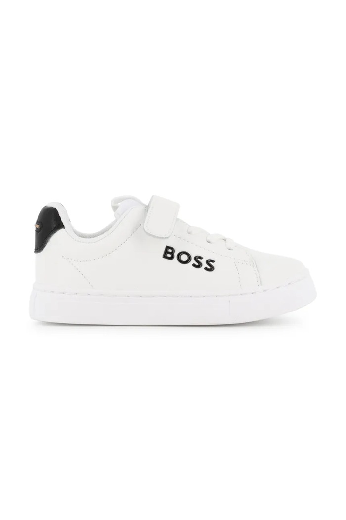 Παιδικά nubuck sneakers BOSS J52824.21 λευκό SS26