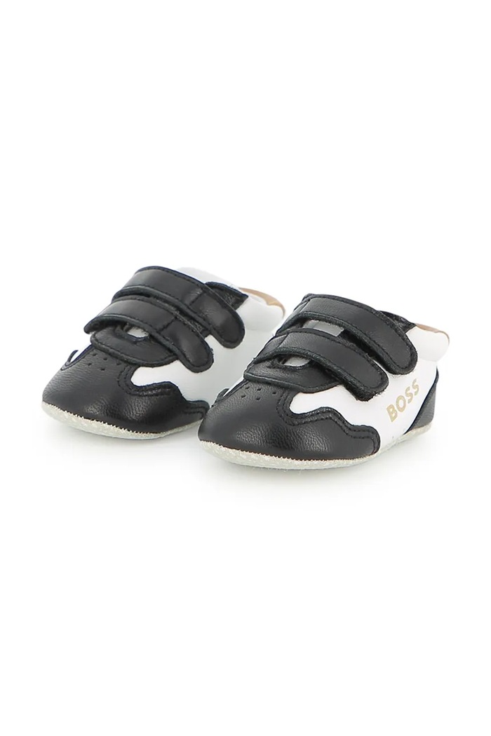 BOSS buty skórzane niemowlęce J53243 czarny SS26