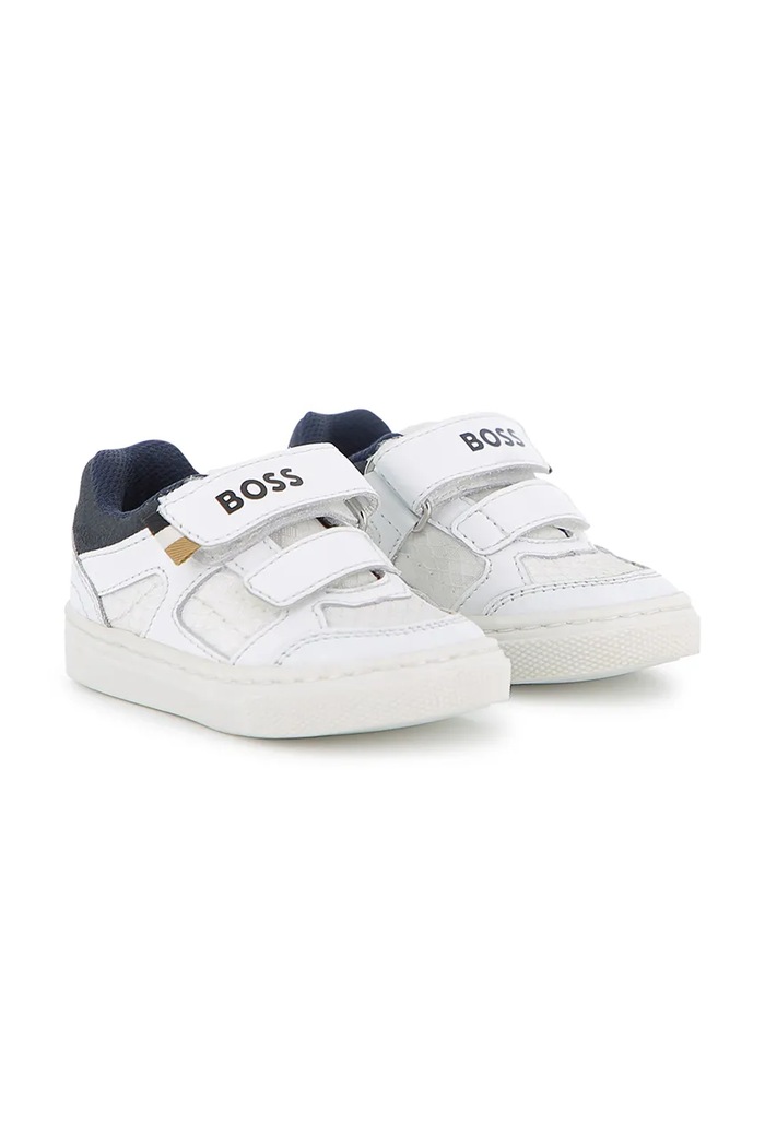 BOSS sneakersy dziecięce skóra zamszowa biały J52827.28.30