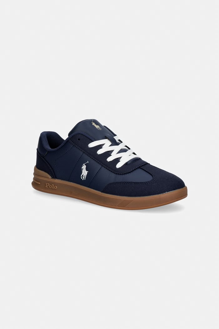 Polo Ralph Lauren sneakers pentru copii HOLLIS imitatie de piele intoarsa bleumarin RL04998410