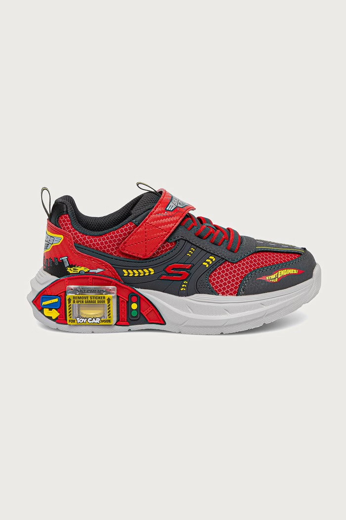 Chłopiec Skechers SKECHERS GARAGE sneakersy dziecięce 402150L czerwony