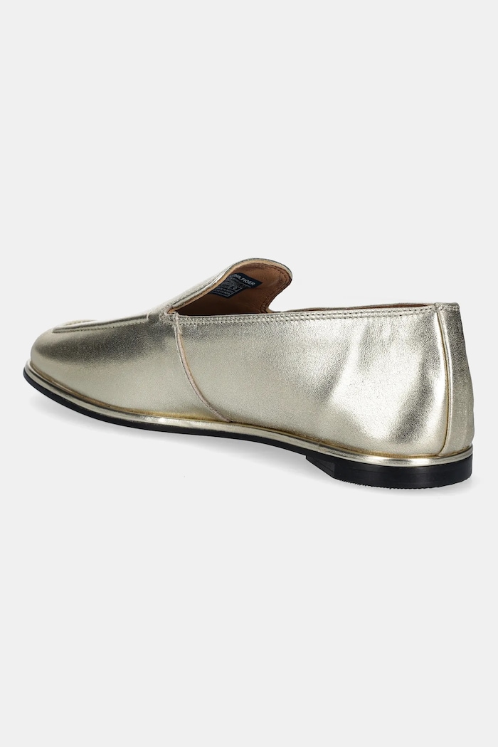 Obuwie Tommy Hilfiger mokasyny skórzane HILFIGER GOLD LOAFER FW0FW08958 złoty