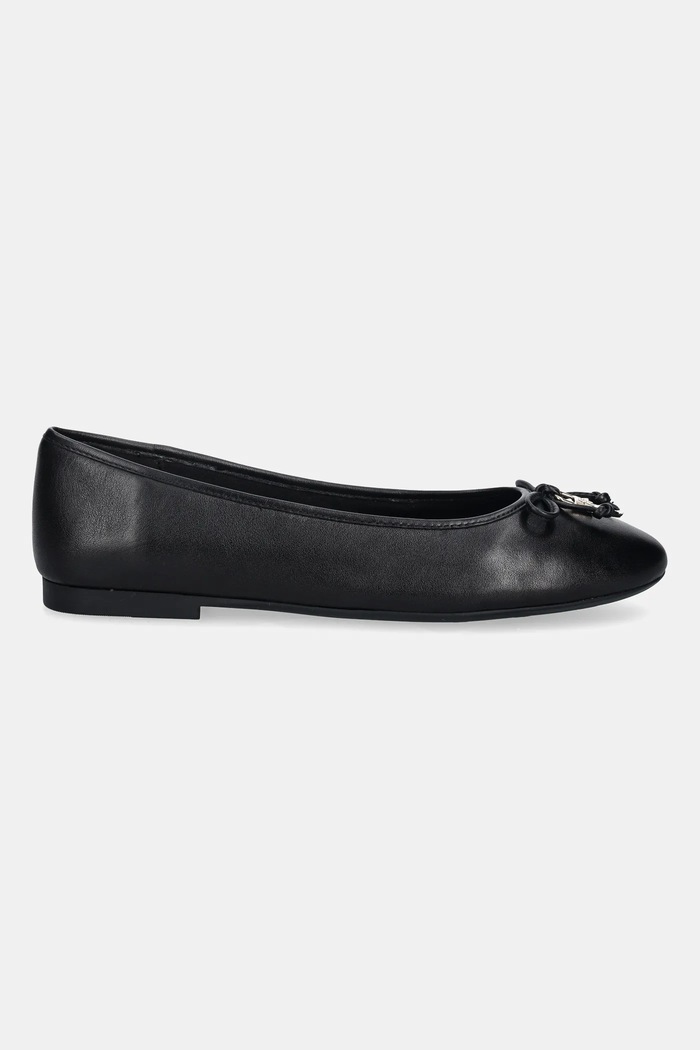 Tommy Hilfiger baleriny skórzane HILFIGER SMOOTH LTHR BALLET FW0FW09006 czarny SS26