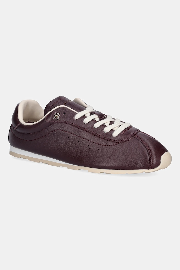 Tommy Hilfiger bőr sportcipő TH LOW PROFILE RUNNER egyéb burgundia FW0FW08951