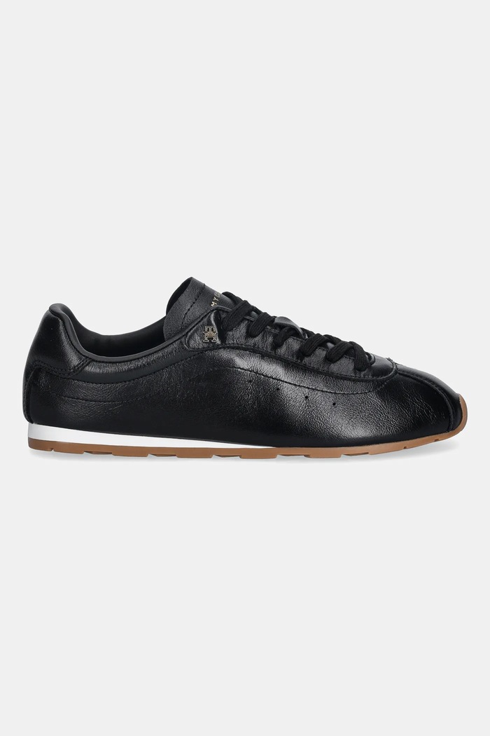 Tommy Hilfiger bőr sportcipő TH LOW PROFILE RUNNER FW0FW08951 fekete SS26