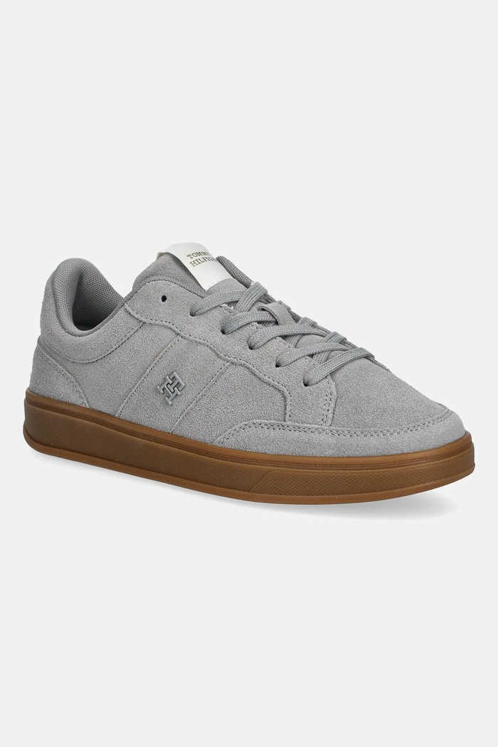 Semišové tenisky Tommy Hilfiger TH HERITAGE COURT SNEAKER SUEDE další šedá FW0FW09266