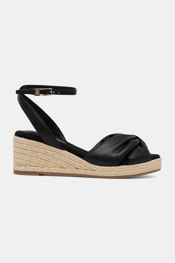 Sandále Tommy Hilfiger TH BOW MID CORK WEDGE FW0FW09010 čierna SS26
