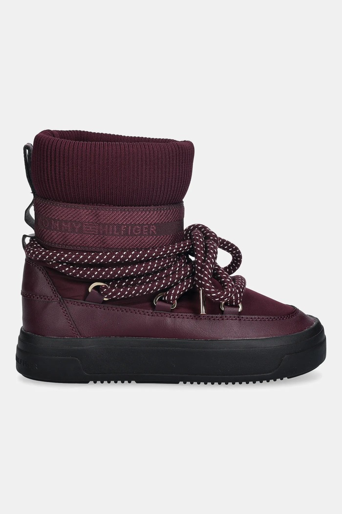 Μπότες χιονιού Tommy Hilfiger SNOW BOOT WATER REPELLENT FW0FW09260 μπορντό SS26