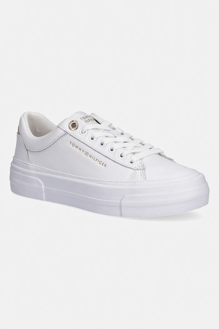 Tenisky Tommy Hilfiger TH PLATFORM SNEAKER TUMBLED LTR iný biela FW0FW09018