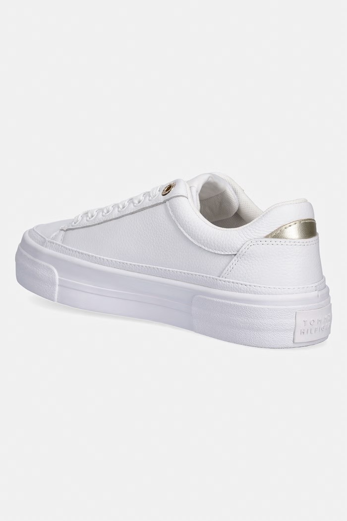 Obuv Tenisky Tommy Hilfiger TH PLATFORM SNEAKER TUMBLED LTR FW0FW09018 biela