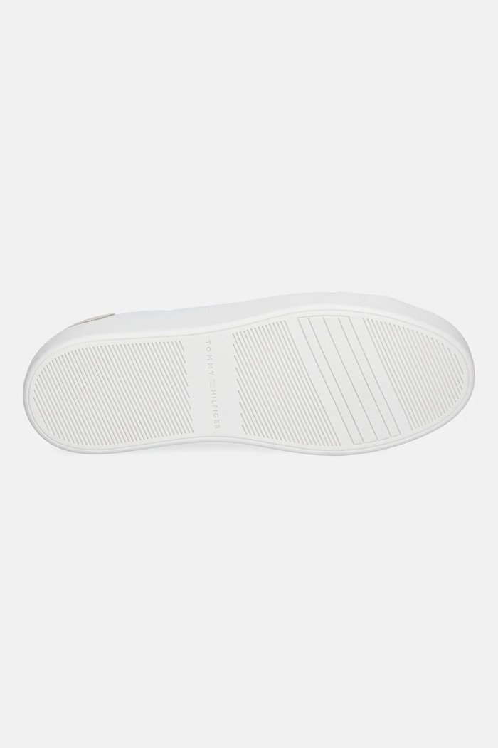Tommy Hilfiger bőr sportcipő CHIC PLATFORM CUPSOLE SNEAKER FW0FW09021 fehér