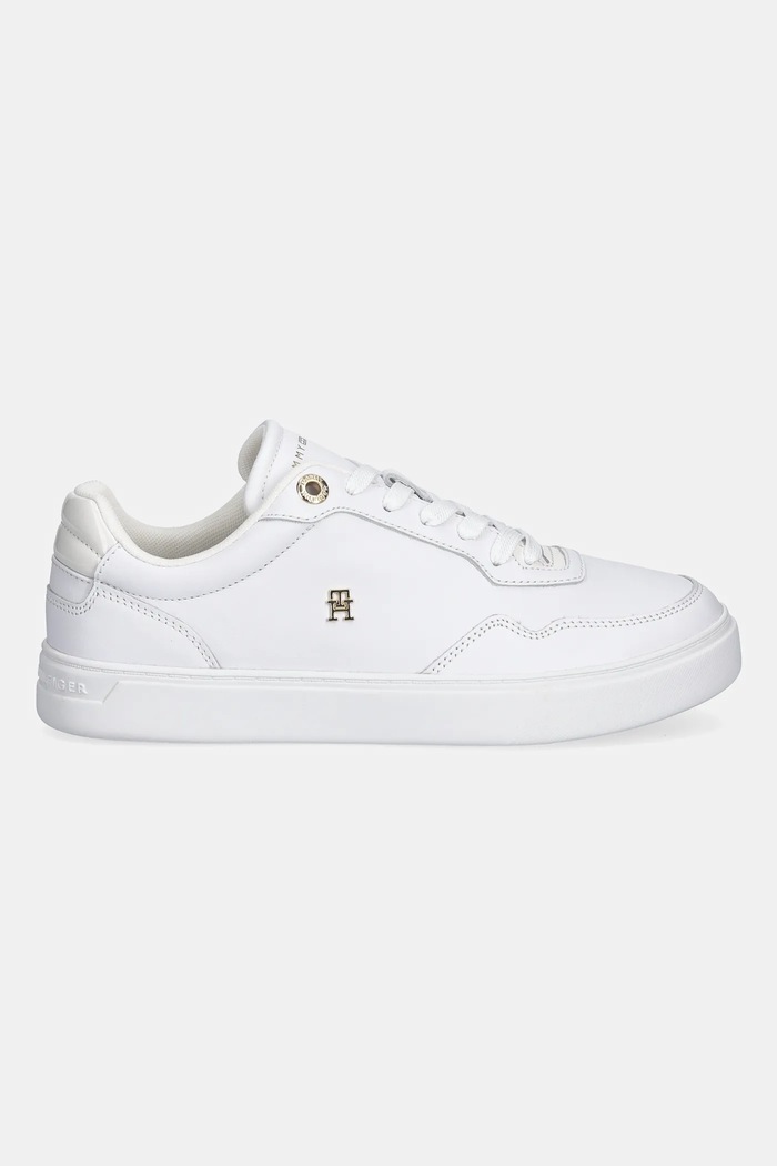 Tommy Hilfiger sneakersy skórzane CASUAL CUPSOLE SNEAKER FW0FW09022 biały SS26
