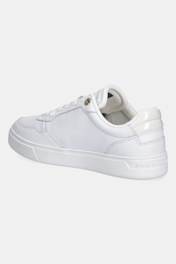 Obuwie Tommy Hilfiger sneakersy skórzane CASUAL CUPSOLE SNEAKER FW0FW09022 biały