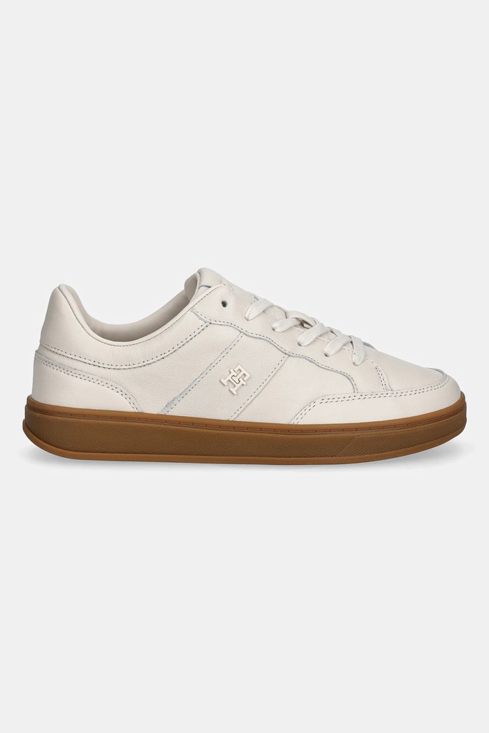 Tommy Hilfiger sneakersy skórzane TH HERITAGE COURT SNEAKER LTR FW0FW09028 beżowy SS26