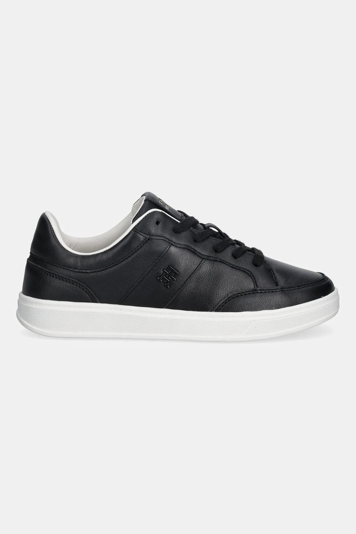 Tommy Hilfiger sneakersy skórzane TH HERITAGE COURT SNEAKER LTR FW0FW09028 czarny SS26