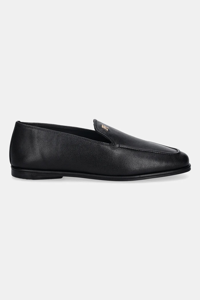 Tommy Hilfiger bőr mokaszin TH LEATHER LOAFER FW0FW09319 fekete SS26