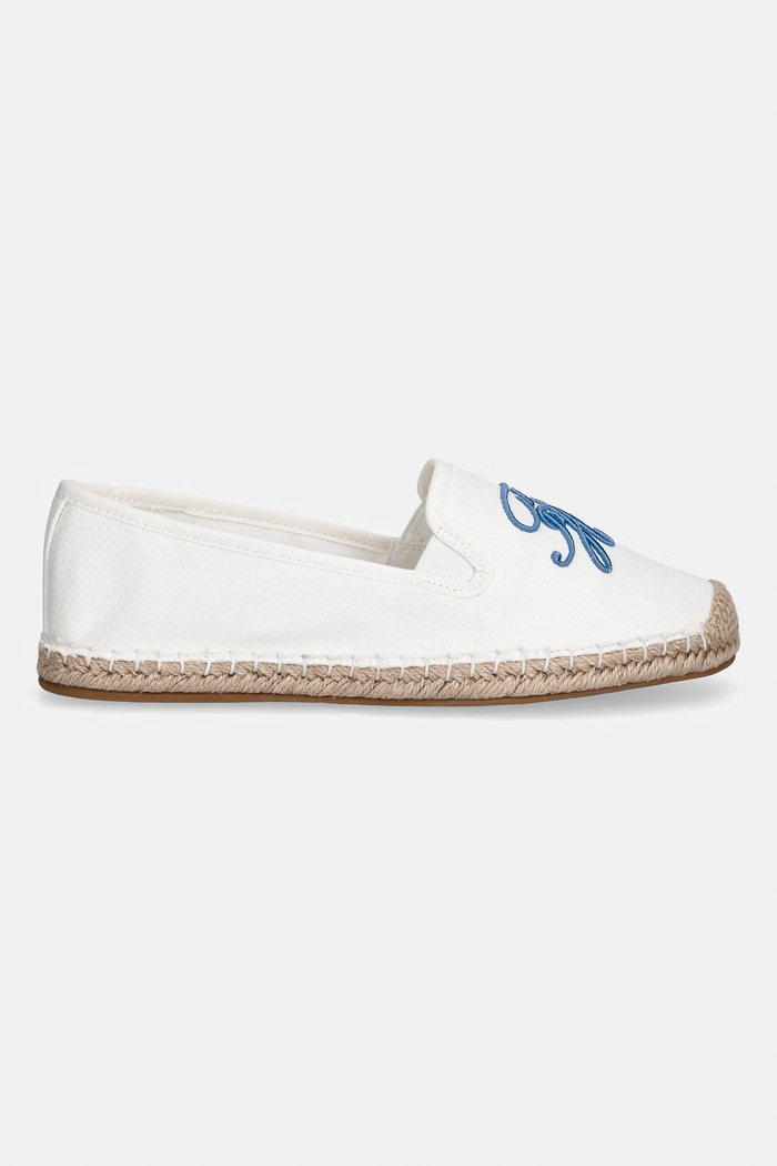 Tommy Hilfiger espadrile pentru femei TH SCRIPT SUMMER ESPADRILLE FW0FW09240 alb SS26