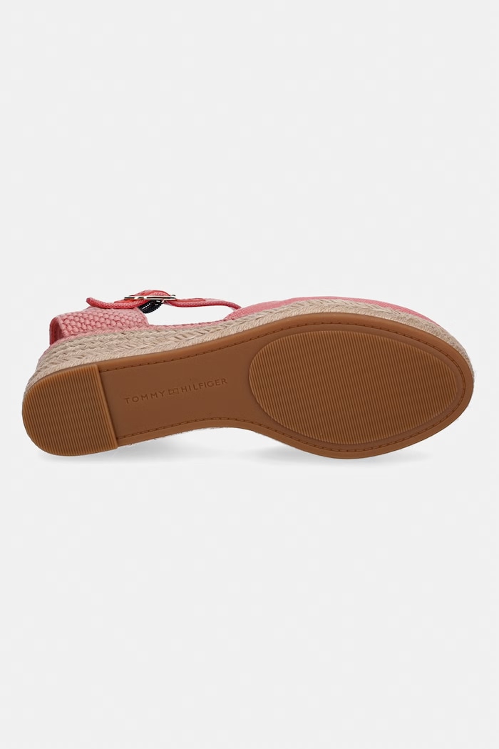 Tommy Hilfiger dámske espadrilky na platforme MID WEDGE ESPAD CLOSED TOE FW0FW09233 ružová