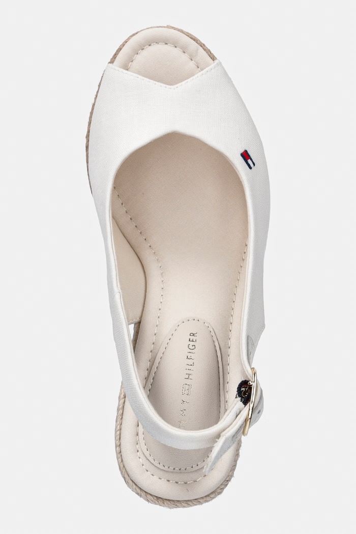 Tommy Hilfiger sandale wedges FLAG HIGH WEDGE ESPAD SLINGBACK alb FW0FW09343