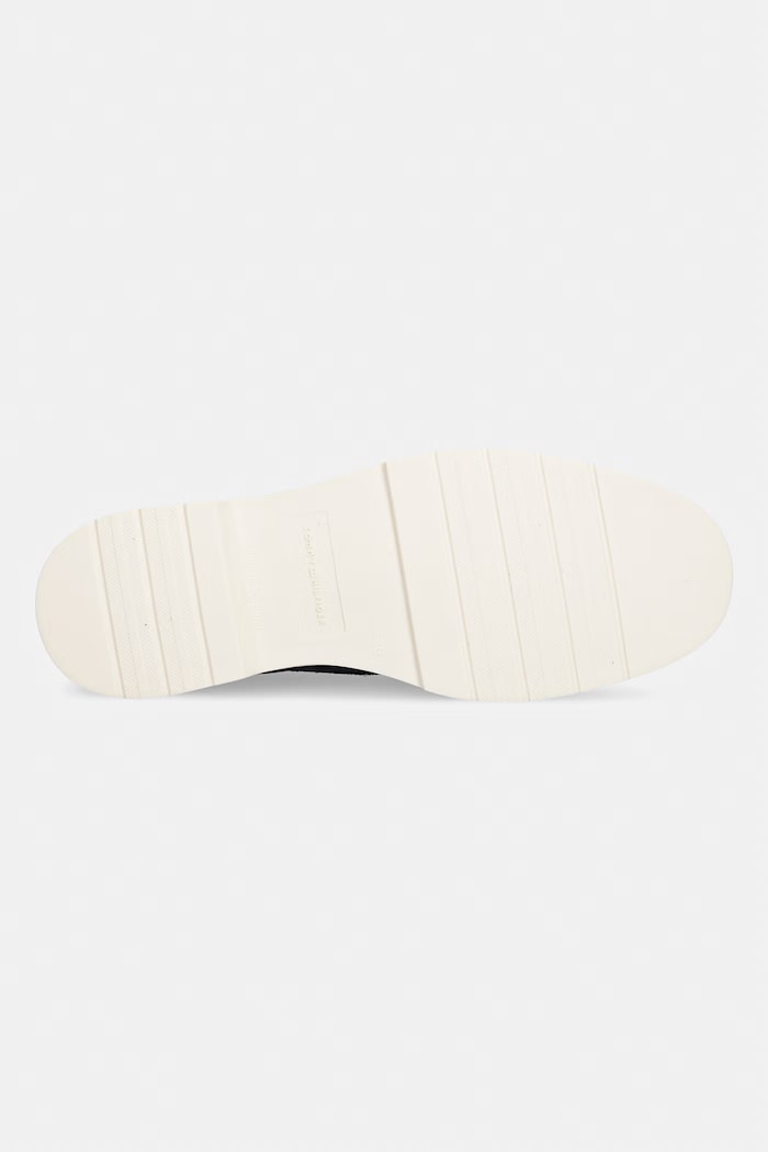 Tommy Hilfiger dámske semišové mokasíny LIGHT SUEDE TASSEL LOAFER FW0FW09285 tmavomodrá