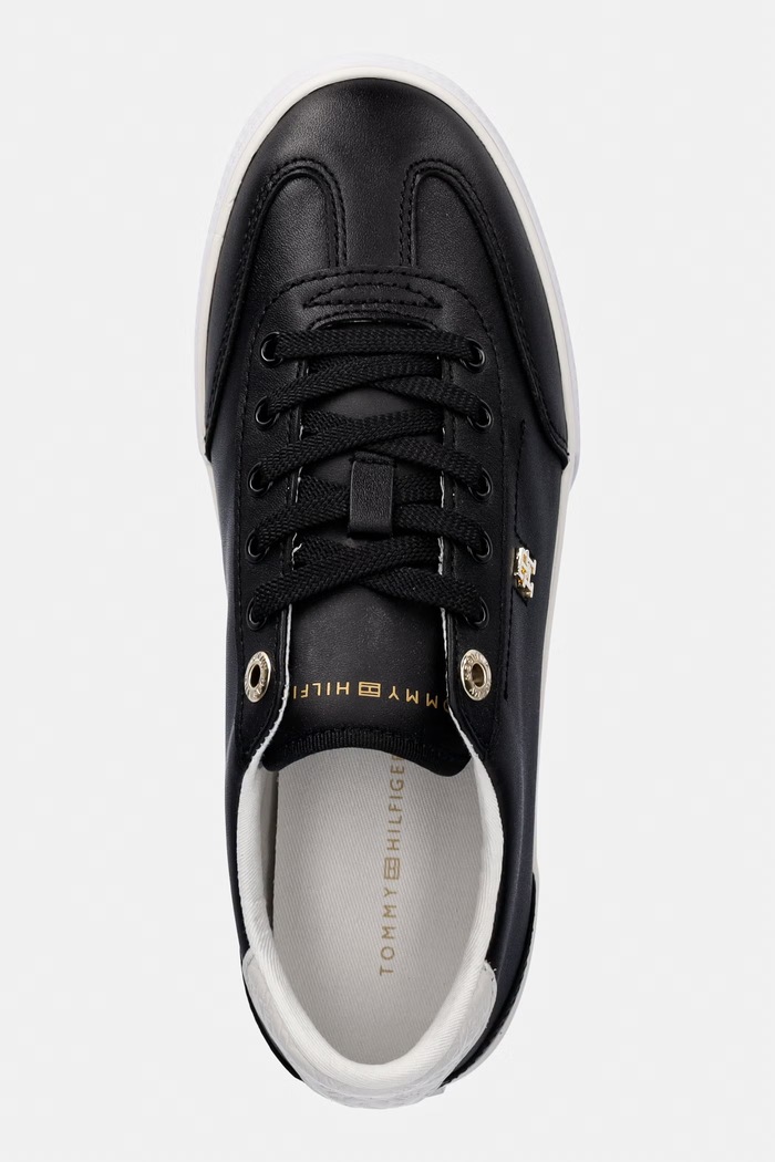 Tommy Hilfiger TH CHIC LOW PROFILE VULC tenisky dámske kožené čierna FW0FW09104