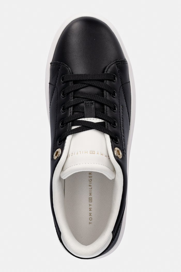Tommy Hilfiger TH FEMININE CUPSOLE LEATHER tenisky dámske čierna FW0FW09105