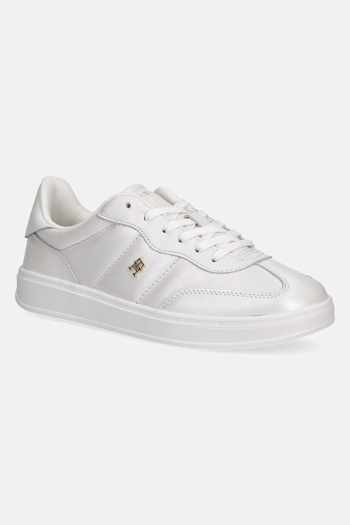 Tommy Hilfiger TH HERITAGE SHINY SNEAKER tenisky dámske kožené biela FW0FW09179