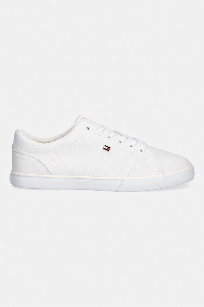 Tommy Hilfiger TH LOW PROFILE VULC CANVAS tenisky dámské FW0FW09102 bílá SS26