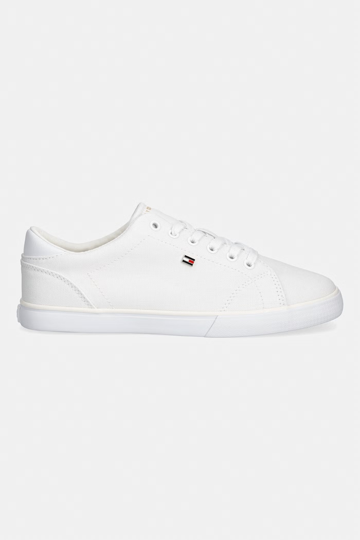 Tommy Hilfiger TH LOW PROFILE VULC CANVAS tenisky dámské FW0FW09102 bílá SS26