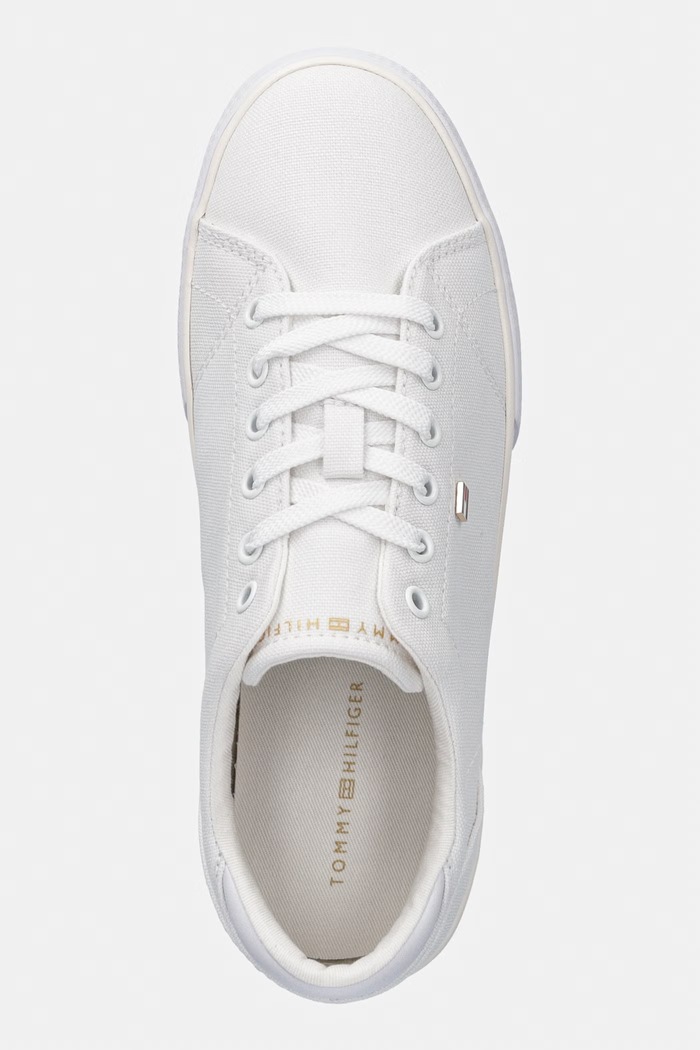 Tommy Hilfiger TH LOW PROFILE VULC CANVAS tenisky dámské bílá FW0FW09102
