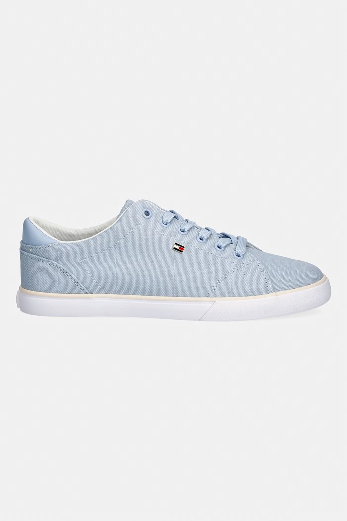 Tommy Hilfiger dámske plátenné tenisky TH LOW PROFILE VULC CANVAS FW0FW09102 modrá SS26