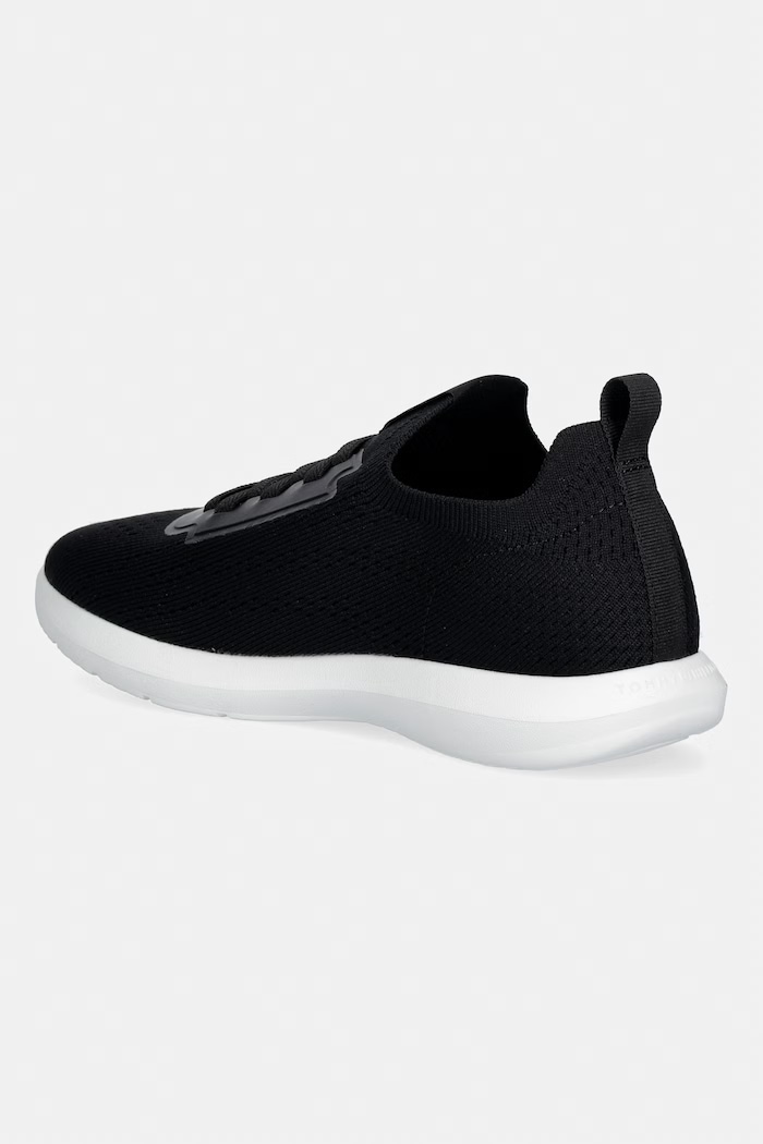 Obuv Tommy Hilfiger TH KNIT EXTRALIGHT RUNNER tenisky dámske FW0FW09112 čierna
