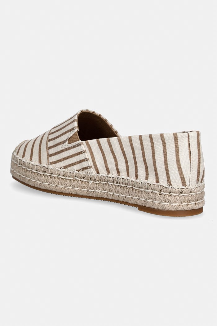 Încălțăminte Tommy Hilfiger espadrile pentru femei TH PLATFORM ESPADRILLE STRIPES FW0FW09143 bej