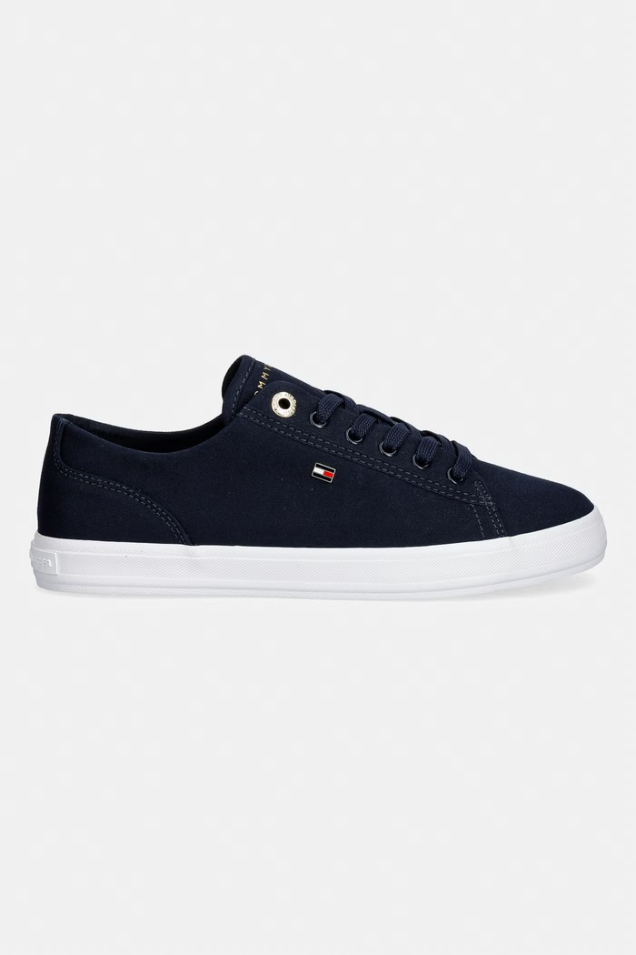 Tommy Hilfiger TH FOXING SNEAKER CANVAS tenisky dámske FW0FW09170 tmavomodrá SS26