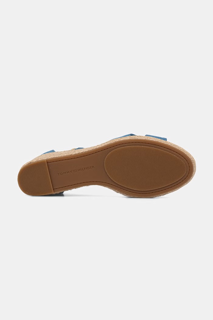Tommy Hilfiger sandale wedges MID WEDGE ESPAD X CROSS FW0FW09332 albastru