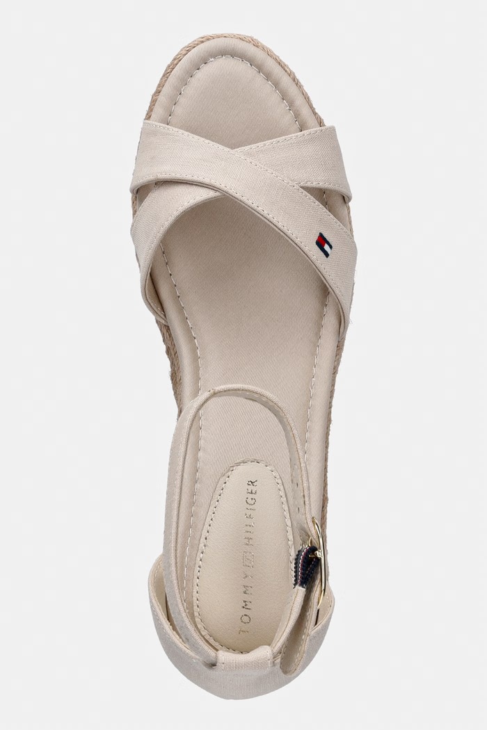Tommy Hilfiger sandale wedges MID WEDGE ESPAD X CROSS bej FW0FW09332